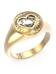 GUESS STEEL ROLLING HEARTS JUBR03352JWYG-No.54 Χρυσό Δαχτυλίδι Με Καρδιά