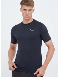 Αθλητικό μπλουζάκι Salewa Pedroc Dry Mesh χρώμα: μαύρο