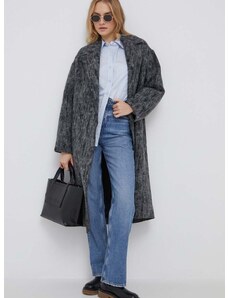Παλτό από μείγμα μαλλιού Calvin Klein χρώμα: γκρι