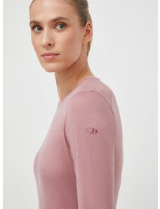 Λειτουργικό μακρυμάνικο πουκάμισο Icebreaker 200 Oasis χρώμα: ροζ