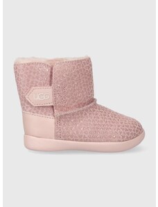 Παιδικές δερμάτινες μπότες χιονιού UGG T KEELANEL HEARTS χρώμα: ροζ