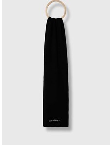 Μαντήλι από μείγμα μαλλιού Karl Lagerfeld χρώμα: μαύρο