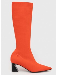 Μπότες Patrizia Pepe χρώμα: πορτοκαλί, 2Y0014 K156 R809 F32Y0014 K156 R809