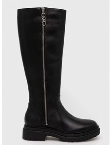 Δερμάτινες μπότες MICHAEL Michael Kors Regan γυναικείες, χρώμα: μαύρο, 40F3RGFB5L F340F3RGFB5L