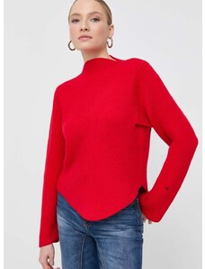 Μάλλινο πουλόβερ Victoria Beckham γυναικεία, χρώμα: κόκκινο