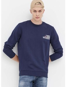 Βαμβακερή μπλούζα Tommy Jeans χρώμα: ναυτικό μπλε