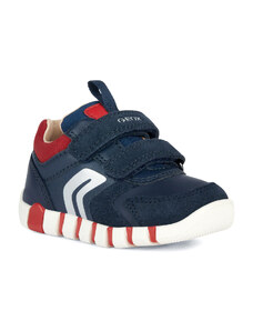 Geox B Iupidoo B.D Navy/Red Παιδικά Ανατομικά Sneakers Μπλε/Κόκκινο (B3555D 022BC C0735)