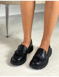 INSHOES Loafers μονόχρωμα με διακοσμητικά στοιχεία Μαύρο
