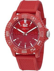 NAUTICA N83 Wavemakers - NAPWVF305, Red case with Red Rubber Strap