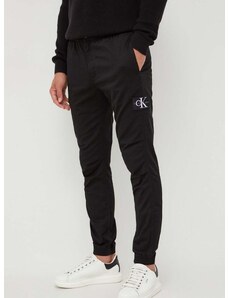 Παντελόνι Calvin Klein Jeans χρώμα: μαύρο