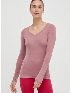 Λειτουργικό μακρυμάνικο πουκάμισο Icebreaker Siren χρώμα: ροζ