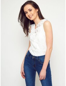 IN Vogue V-neck body with ecru lace