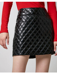 Γυναικεία Mini Φούστα Spell - 6071 Faux Leather Effect Quilted