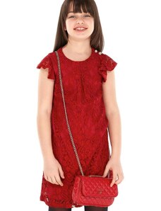 Παιδικό φόρεμα Guess χρώμα: κόκκινο