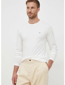 Βαμβακερή μπλούζα με μακριά μανίκια Gant χρώμα: άσπρο