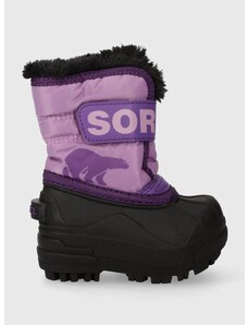 Παιδικές μπότες χιονιού Sorel SPORTY STREET χρώμα: μοβ
