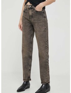 Τζιν παντελόνι Calvin Klein Jeans χρώμα: καφέ