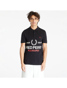 Ανδρικά μπλουζάκια FRED PERRY x PLEASURES Logo Shirt Black