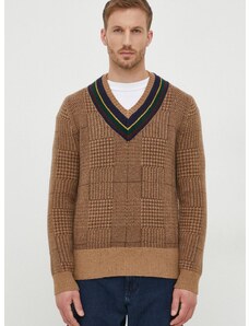 Μάλλινο πουλόβερ Polo Ralph Lauren ανδρικά, χρώμα: μπεζ