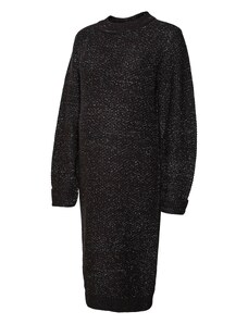MAMALICIOUS Πλεκτό φόρεμα 'ASLA' μαύρο / ασημί