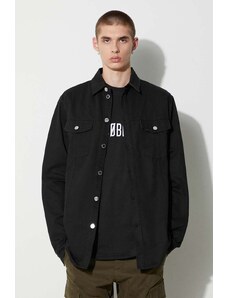 Βαμβακερό πουκάμισο Han Kjøbenhavn ανδρικό, χρώμα: μαύρο