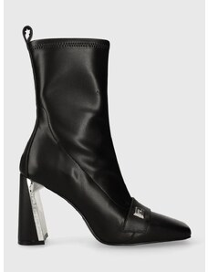 Δερμάτινες μπότες Karl Lagerfeld MASQUE γυναικείες, χρώμα: μαύρο, KL30760 F3KL30760