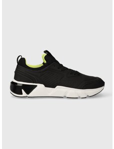 Δερμάτινα αθλητικά παπούτσια Calvin Klein LOW TOP LACE UP LTH χρώμα: μαύρο, HM0HM00317 F3HM0HM00317