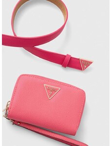 Πορτοφόλι και ζώνη Guess χρώμα: ροζ