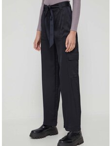 Παντελόνι Abercrombie & Fitch χρώμα: μαύρο