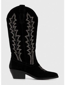 Καουμπόικες μπότες Steve Madden Wildcard γυναικείες, χρώμα: μαύρο, SM11002715