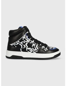 Δερμάτινα αθλητικά παπούτσια Karl Lagerfeld Jeans KREW χρώμα: μαύρο, KLJ63043 F3KLJ63043