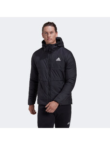 ADIDAS PERFORMANCE ADIDAS BSC 3-STRIPES HOODED INSULATED JACKET ΜΑΥΡΟ
