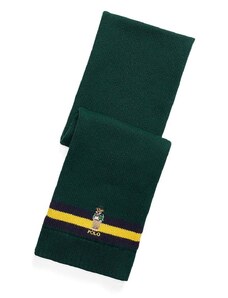 Παιδικό βαμβακερό κασκόλ Polo Ralph Lauren χρώμα: πράσινο