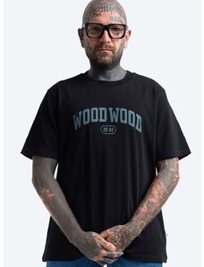 Βαμβακερό μπλουζάκι Wood Wood Bobby IVY T-shirt χρώμα: μαύρο