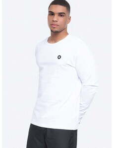Βαμβακερή μπλούζα με μακριά μανίκια Wood Wood Long Sleeve Wood Wood χρώμα: άσπρο