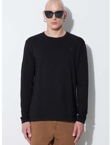 Βαμβακερή μπλούζα με μακριά μανίκια Wood Wood Long Sleeve Wood Wood χρώμα: μαύρο