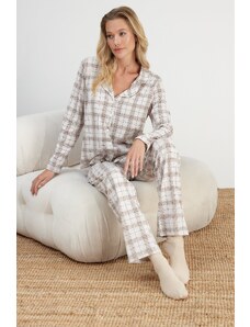 Γυναικείες πιτζάμες σετ Trendyol Checkered