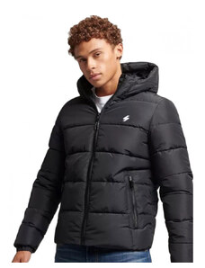 SUPERDRY HOODED SPORTS PUFFR JACKET M5011827A-02A Μαύρο
