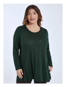 Celestino Μπλούζα με διακοσμητικές ραφές πρασινο σκουρο για Γυναίκα