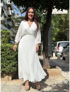 Amorada Φόρεμα μουσελίνα μίντι "Perla" λευκό