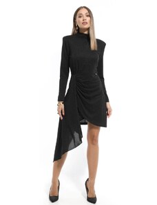 Ginza Ασύμετρο μαύρο λούρεξ φόρεμα