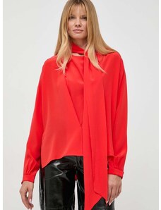 Μεταξωτή μπλούζα Victoria Beckham χρώμα: κόκκινο