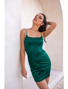 Joy Fashion House Vaila μίνι φόρεμα με όψη σατέν πράσινο