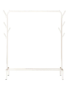 UNBRANDED Κρεμάστρα δαπέδου HUH-0127, μεταλλική, 110x40x150cm, λευκή