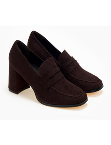 issue Γόβες τύπου oxford suede - Καφέ - 025011
