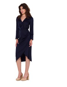 Makover Woman's Dress K172 Navy Blue