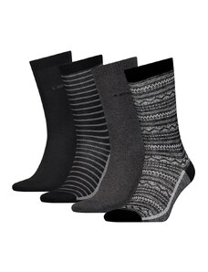 Levi's Ανδρικές Κάλτσες Regular Cut Denim Fair Isle - Συσκευασία Δώρου - 4 Ζεύγη