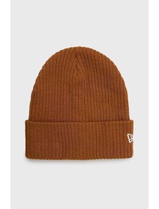 Καπέλο New Era Cuff Beanie χρώμα: καφέ, 60364347