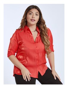 Celestino Μεταλλιζέ πουκάμισο κοκκινο ανοιχτο για Γυναίκα