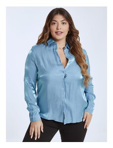 Celestino Μεταλλιζέ πουκάμισο μπλε ανοιχτο για Γυναίκα